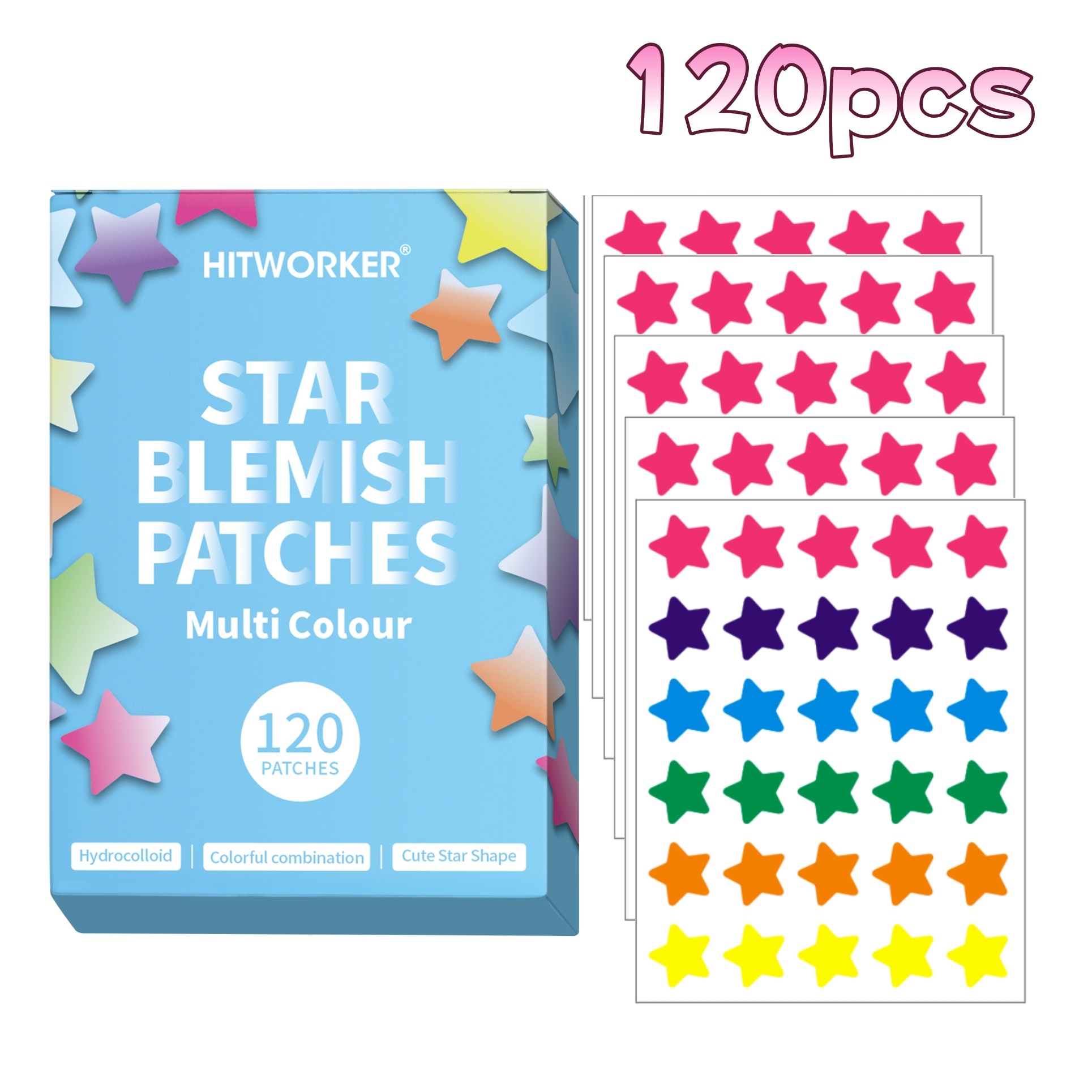 Skincare China - 120pcs Salicylic Acid Acne Patches Colorful