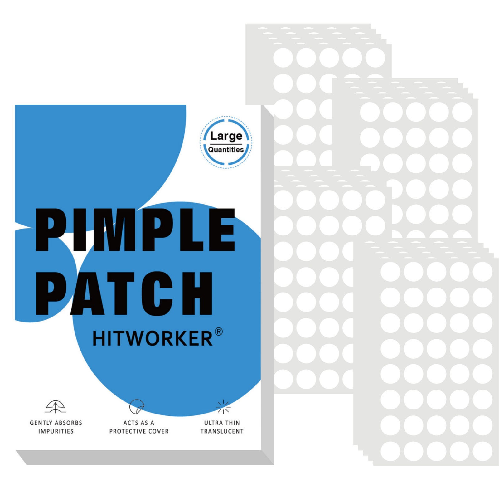 Skincare China - 800Pcs Hydrocolloid Acne Pimple Patches, Invisible