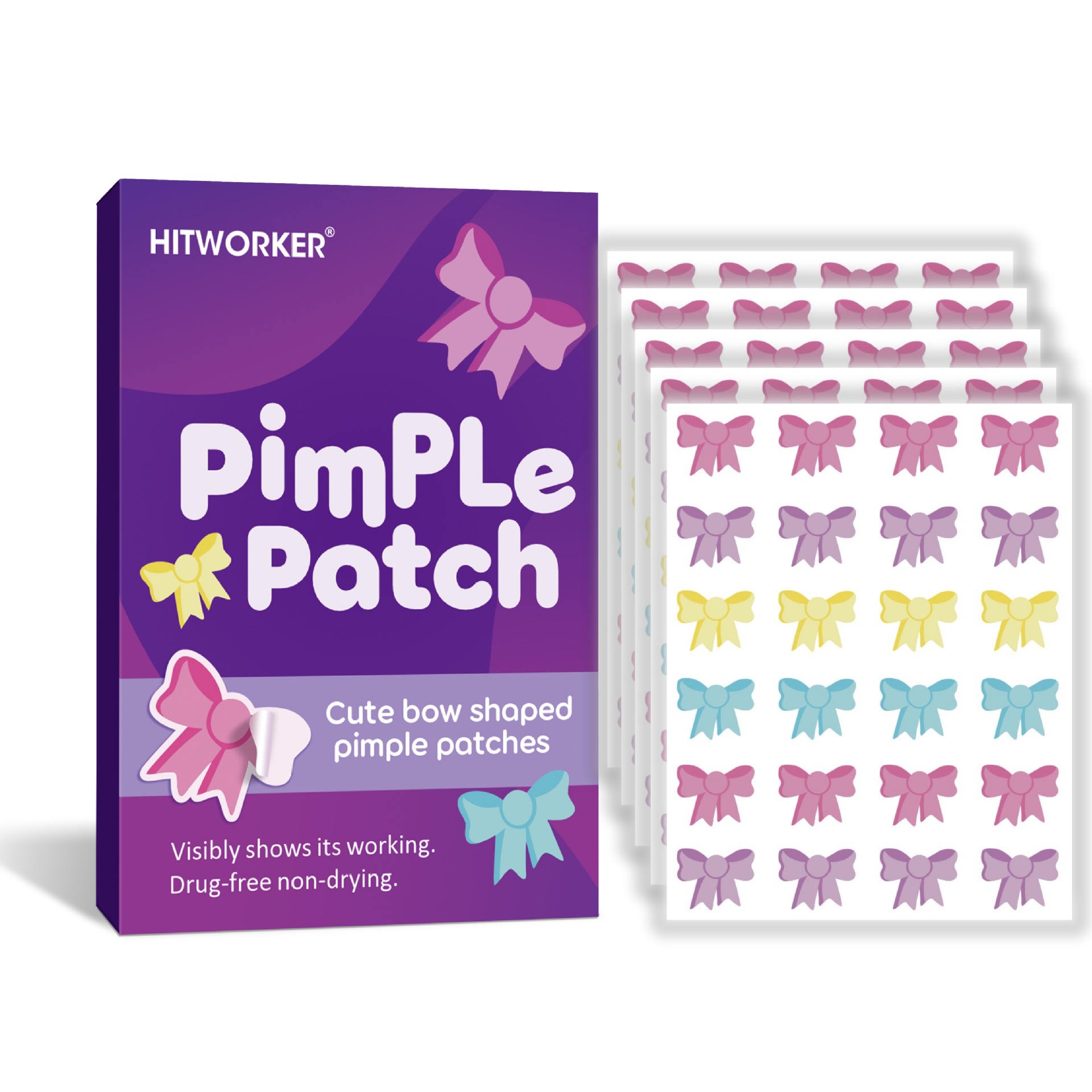 120Pcs Bow Shaped Acne Pimple  - Skincare China recension och pris