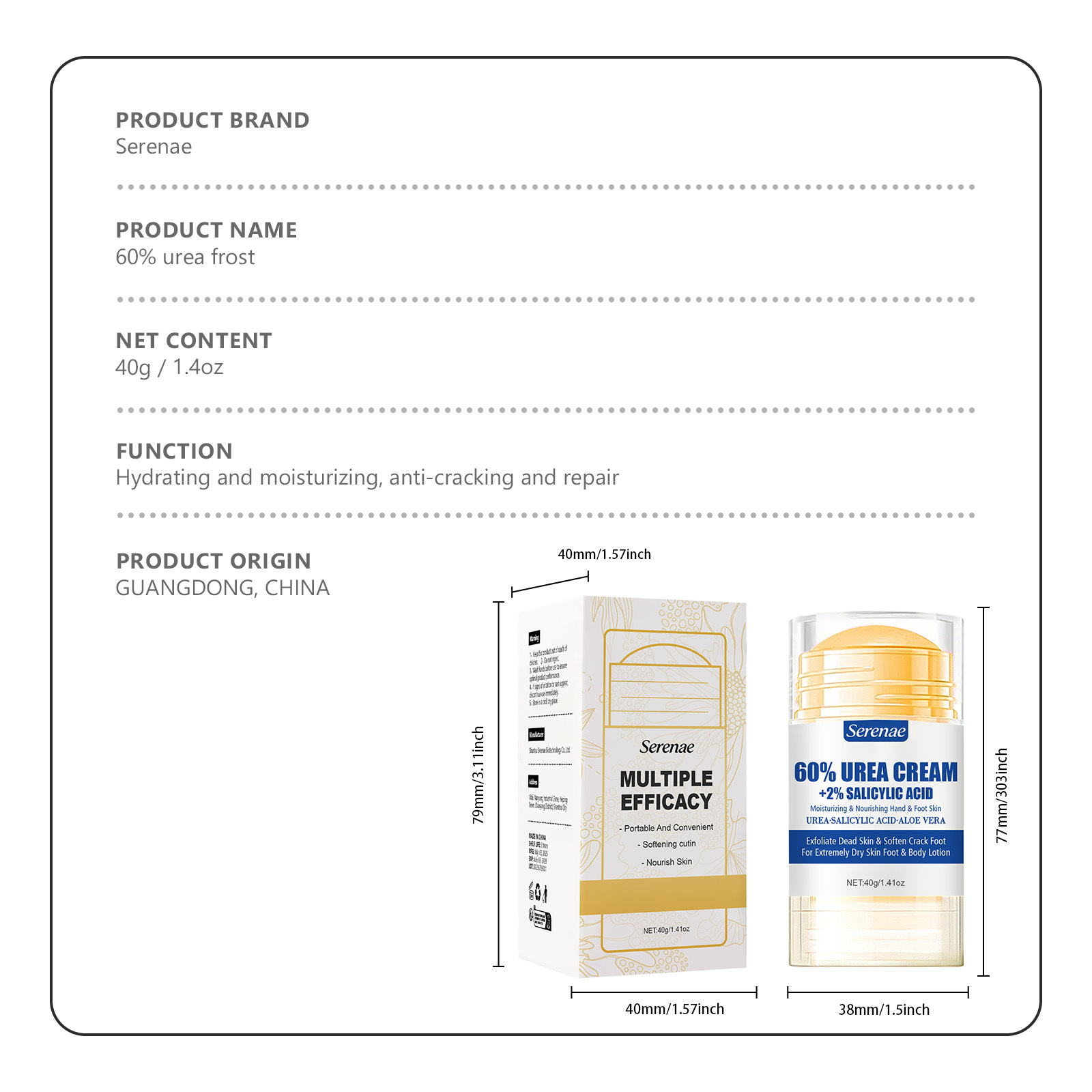 60% Urea Foot Cream + 2% Salic - Urea Foot Cream recension och pris